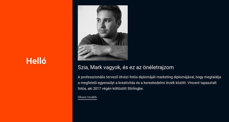 Helló, ez az önéletrajzom WordPress Téma