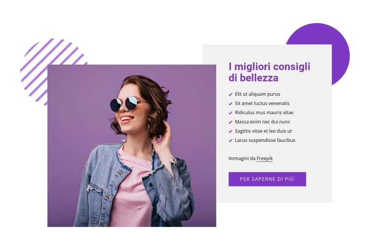 I migliori consigli di bellezza Progettazione di siti web