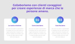 3 Colonne Con Numeri Modello CSS Di Base