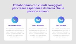 3 Colonne Con Numeri - Modello HTML5