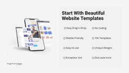 Start With Beautiful Templates - Joomla Template