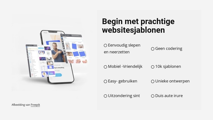 Begin met prachtige sjablonen HTML-sjabloon