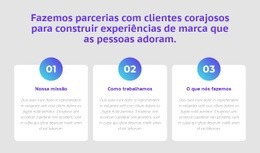 3 Colunas Com Números - Belo Design De Site