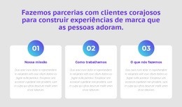 3 Colunas Com Números - Maquete De Site Personalizada