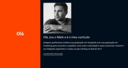 Ola É Meu Currículo Modelo CSS Simples