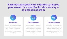 Página De Destino Incrível Para 3 Colunas Com Números