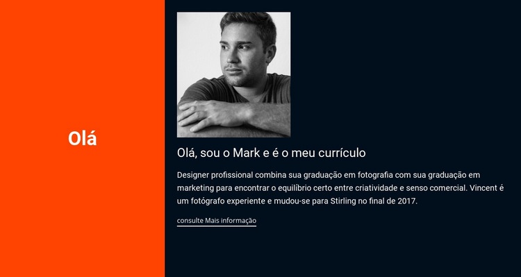 Ola é meu currículo Landing Page