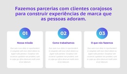 3 Colunas Com Números - Funcionalidade Do Tema WordPress