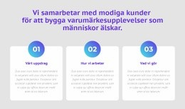 3 Kolumner Med Siffror Grundläggande CSS-Mall