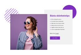 Bästa Skönhetstips - Gratis Webbplatsmall