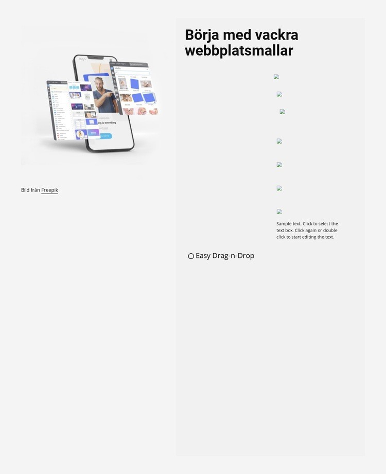 Börja med vackra mallar Webbplats mall