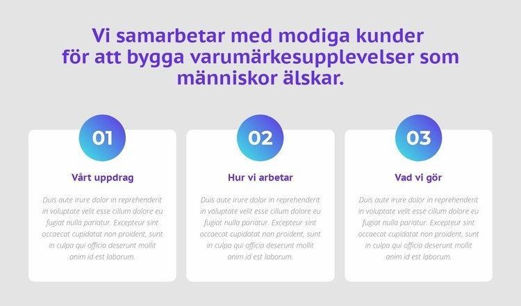 3 kolumner med siffror WordPress -tema