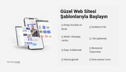 Güzel Şablonlarla Başlayın - Açılış Sayfasını Sürükleyip Bırakın