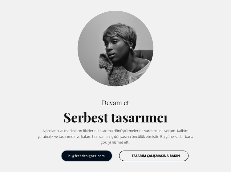 Serbest tasarımcı özgeçmişi Açılış sayfası