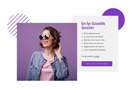 En Iyi Güzellik Ipuçları - Ücretsiz Web Sitesi Şablonu