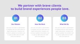 3 Columns With Numbers - Web Page Design