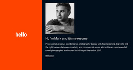 Hello, It'S My Resume - Simple Website Template
