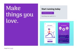 CSS Menu For Start Running App