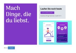 CSS-Menü Für Starten Sie Die App