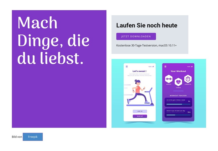 Starten Sie die App CSS-Vorlage