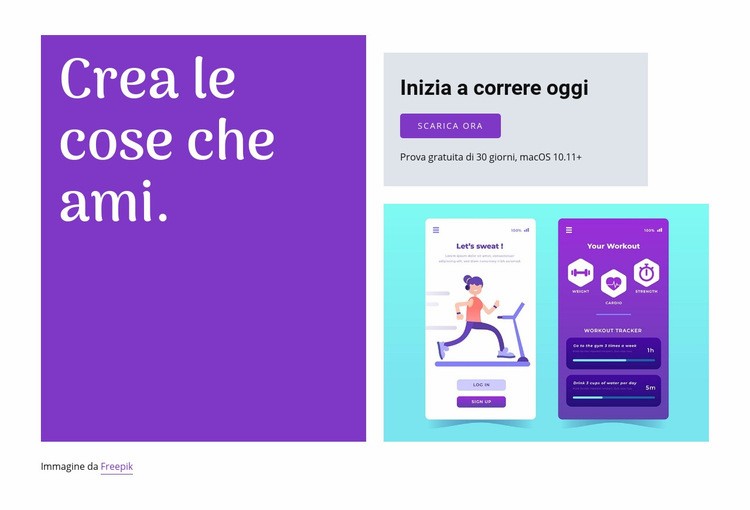 Inizia a eseguire l'app Modelli di Website Builder