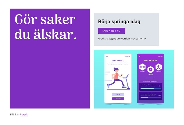 Börja köra appen WordPress -tema