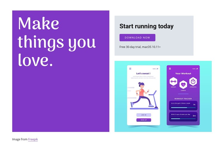 Start running app Webflow Template Alternative