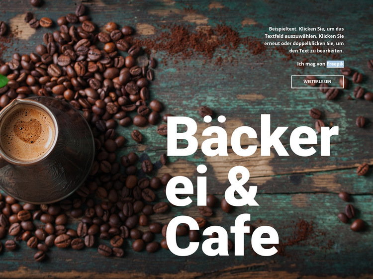 Bäckerei & Café HTML Website Builder