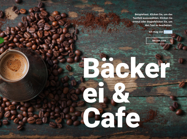 Bäckerei & Café Website design