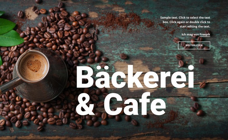 Bäckerei & Café Website-Modell