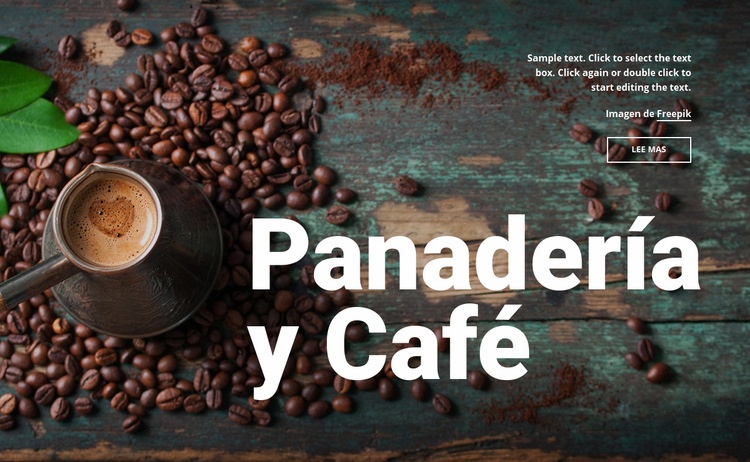 Panadería y cafetería Plantilla de sitio web