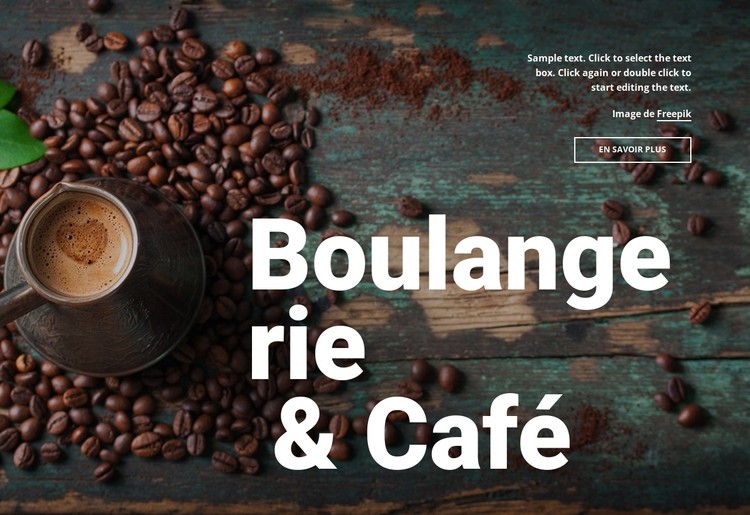 Boulangerie et café Modèle CSS