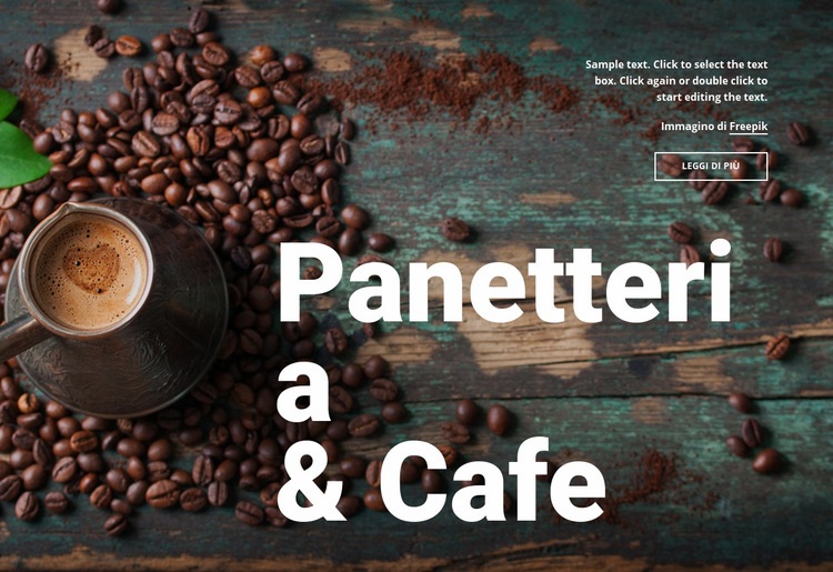 Panetteria e caffetteria Modello di sito Web