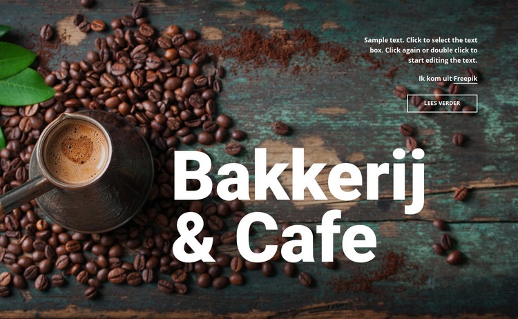Bakkerij en café Website ontwerp