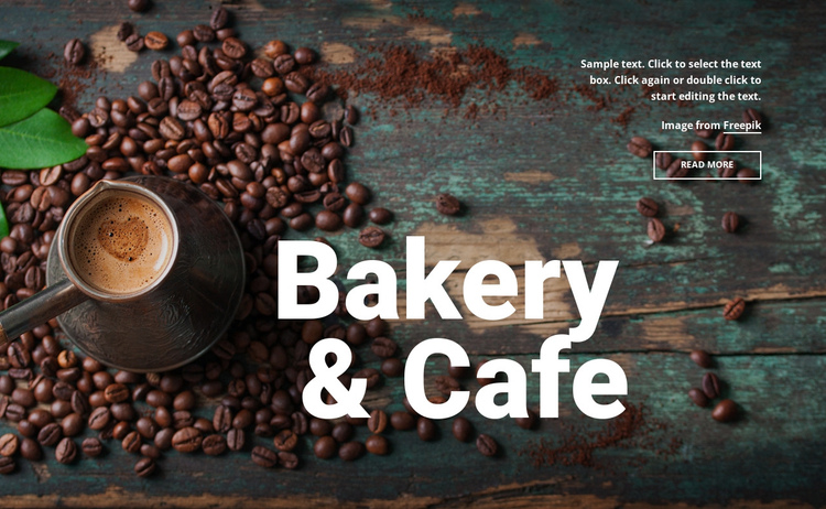 Bakery & cafe One Page Template