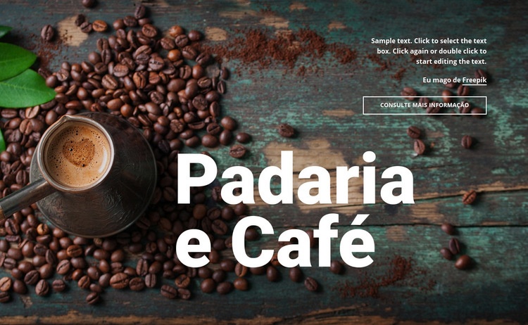 Padaria e café Design do site