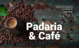 Padaria E Café -Maquete De Site Pronta Para Usar