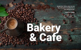 Responsive Web Template For Bakery & Cafe