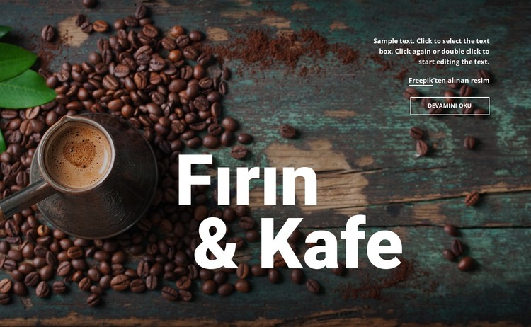 Fırın ve kafe CSS Şablonu