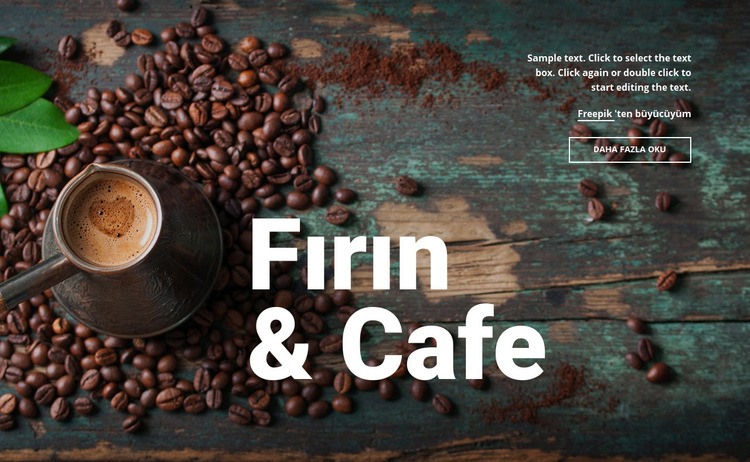 Fırın ve kafe Web Sitesi Mockup'ı