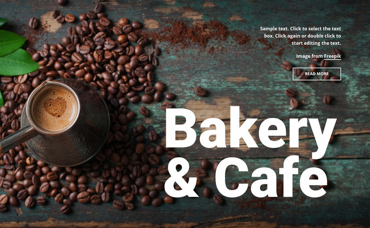 Bakery & cafe Web Page Design