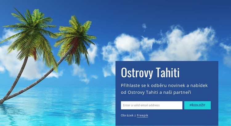 Ostrovy Tahiti Šablona webové stránky