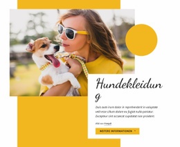 HTML-Seite Für Hundekleidung Mode