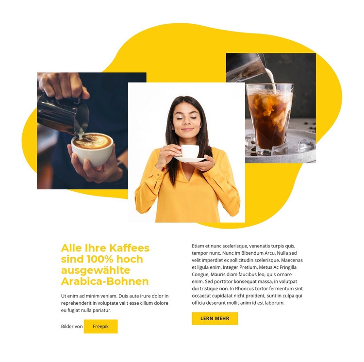 100% ausgewählte Arabica HTML5-Vorlage