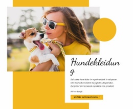 Hundekleidung Mode - Kostenlose Website-Vorlage