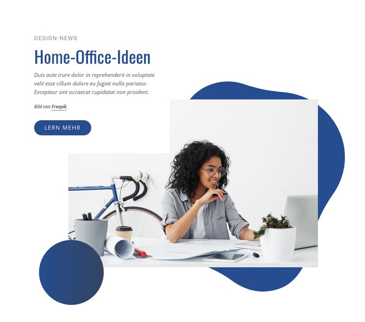 Home-Office-Ideen Website-Vorlage