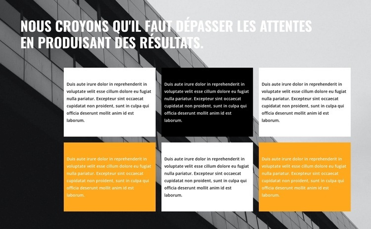 Nous croyons en l'innovation Page de destination