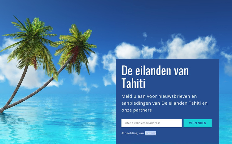 De eilanden Tahiti Html Website Builder