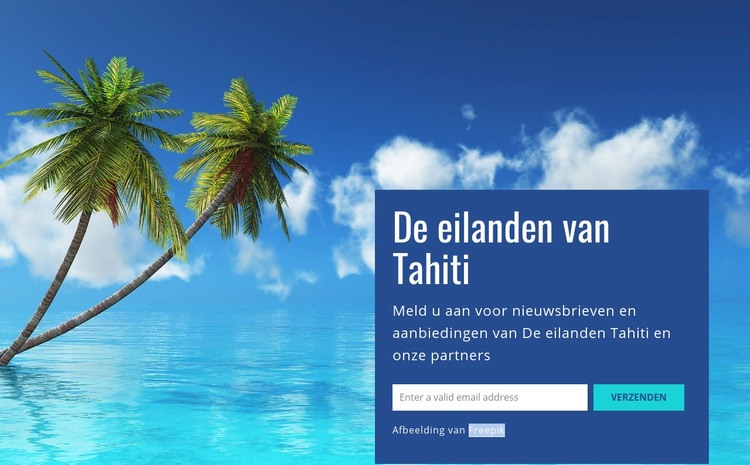 De eilanden Tahiti Website sjabloon