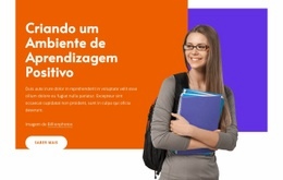 Design De Site Incrível Para Aprendizado Positivo